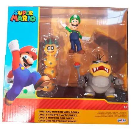 Super Mario Bros Luigi in Morton Koopa paket 3 figur 6 cm fotografija izdelka
