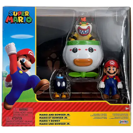 Super Mario Bros Mario in Bowser Jr. figure v blister pakiranju 6 cm fotografija izdelka
