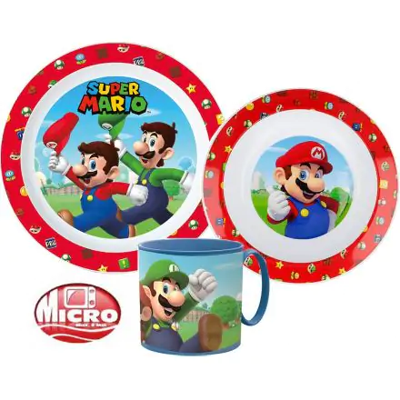 Super Mario jedilni set, mikro plastični set fotografija izdelka