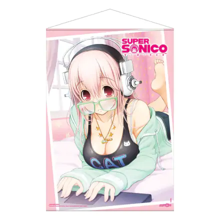 Super Sonico Wallscroll Super Sonico na njenem prenosniku 50 x 70 cm termékfotója