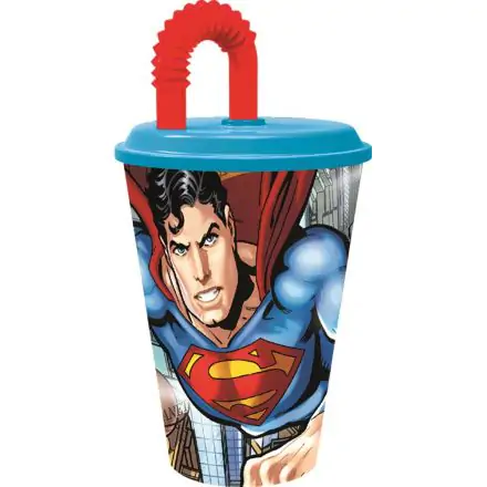 Superman lonček s slamico, plastičen 430 ml fotografija izdelka