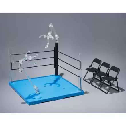 Tamashii Stage Action Figure Accessory Act Ring Corner & zložljiv stol Set Neutral Ver. / Set nevtralna različica fotografija izdelka