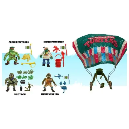 Teenage Mutant Ninja Turtles Classic figurice 4-paket Sewer Heroes s padalom fotografija izdelka