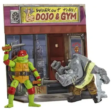 Teenage Mutant Ninja Turtles: Mutant Mayhem Battle Pack Akcijske figure Raphael proti Rocksteady 11 cm fotografija izdelka
