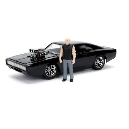 The Fast and Furious Diecast Model Hollywood Rides 1/24 1970 Dodge Charger z figuro Doma Toretta fotografija izdelka