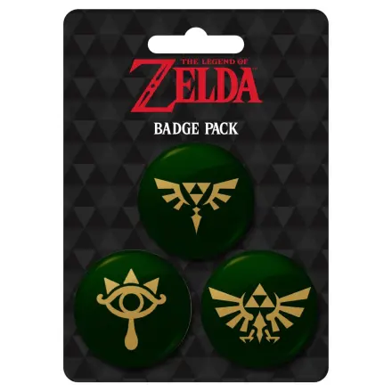 The Legend of Zelda Pin-Back gumbi, 3-paket fotografija izdelka