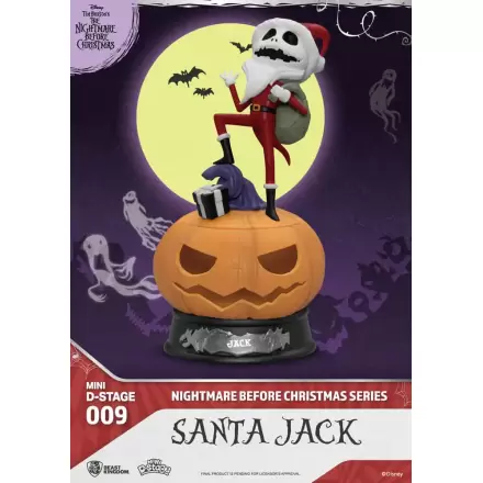 The Nightmare Before Christmas Mini Diorama Odrska PVC Figura Santa Jack 10 cm fotografija izdelka