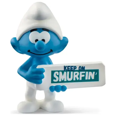 The Smurfs mini figura Smurf with a Sign (Keep on Smurfin') 5 cm fotografija izdelka