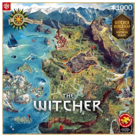 The Witcher Puzzle Zemljevid Severnih kraljestev (1000 kosov) fotografija izdelka
