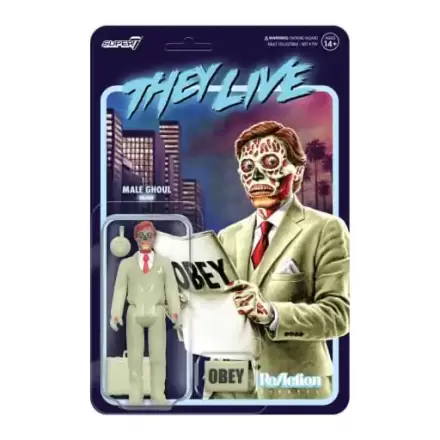 They Live ReAction Akcijska Figura Serija 02 Moški Ghoul (Sijoč) 10 cm termékfotója