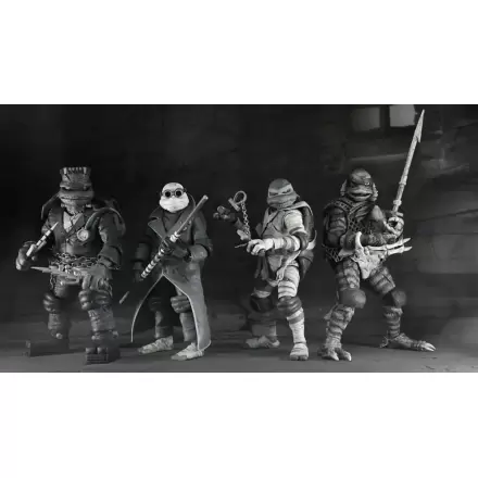 Universal Monsters x Teenage Mutant Ninja Turtles akcijske figure, set 4 figur Turtles Black & White 18 cm termékfotója