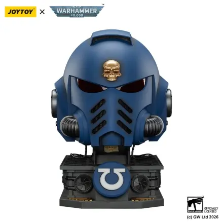 Warhammer 40,000 Captain MkX Čelada & Stojalo za prikaz Ultramarines 44 cm fotografija izdelka