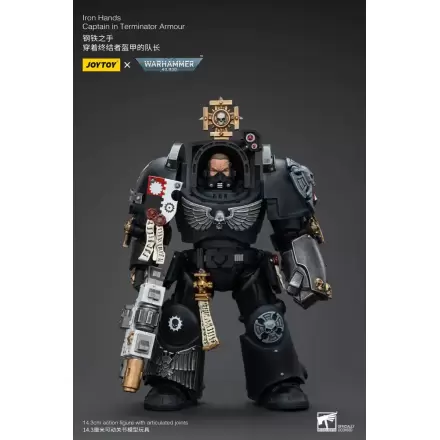 Warhammer 40k Akcijska Figura 1/18 Iron Hands Captain in Oklepu Terminatorja 14 cm termékfotója