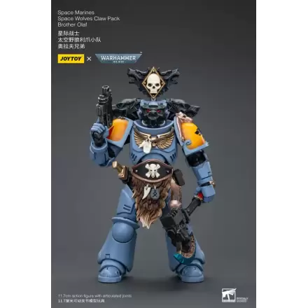 Akcijska figura Warhammer 40k 1/18 Space Marines Space Wolves Claw Pack Brother Olaf 12 cm termékfotója