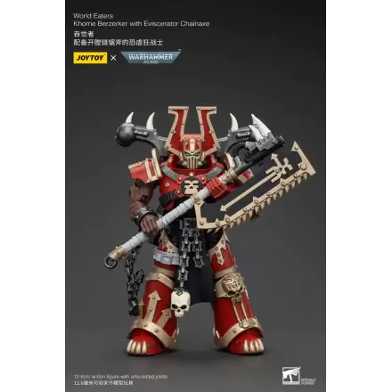 Warhammer 40k Akcijska figura 1/18 World Eaters Khorne Berzerker z Eviscerator Chainaxe 13 cm termékfotója