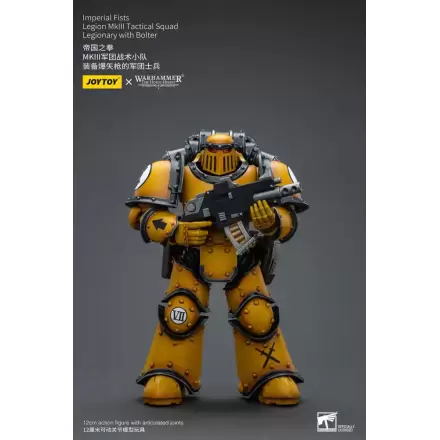 Warhammer The Horus Heresy Akcijska figura 1/18 Imperial Fists Legion MkIII Tactical Squad Legionar z Bolterjem 12 cm termékfotója