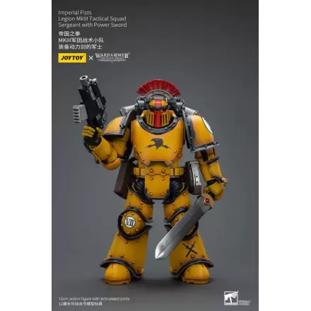 Warhammer The Horus Heresy Akcijska figura 1/18 Imperial Fists Legion MkIII Tactical Squad Vodnik z električnim mečem 12 cm termékfotója