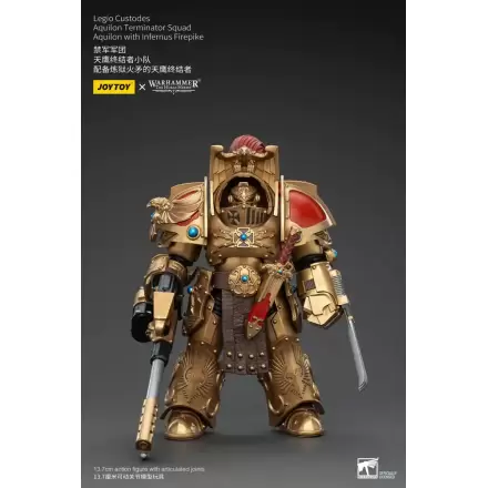 Warhammer The Horus Heresy akcijska figura 1/18 Legio Custodes Aquilon Terminator Squad Aquilon z Infernus Firepike 14 cm termékfotója