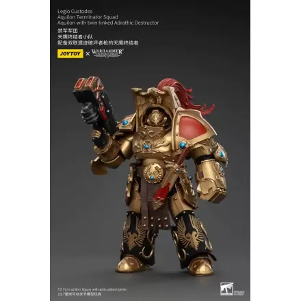 Warhammer The Horus Heresy akcijska figura 1/18 Legio Custodes Aquilon Terminator Squad Aquilon z dvojno povezano Adrathic Destructor 14 cm termékfotója