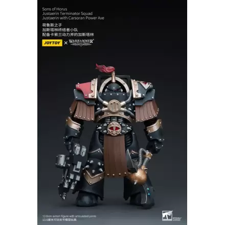 Warhammer The Horus Heresy akcijska figura 1/18 Sons of Horus Justaerin Terminator Squad Justaerin z Carsoran Power Axe 12 cm fotografija izdelka