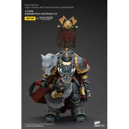 Akcijska figura Warhammer The Horus Heresy 1/18 Space Wolves Legion Praetor z električno sekiro in bojnim ščitom 12 cm termékfotója