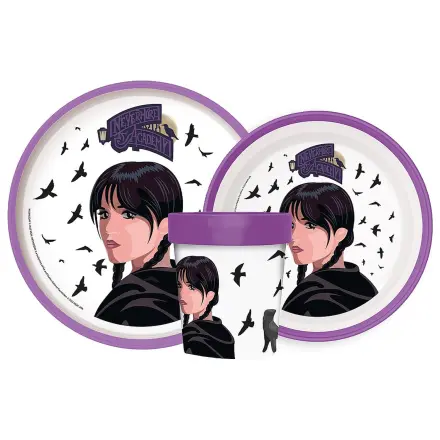 Wednesday Nevermore Academy Set nedrseče namizne posode, komplet mikro plastike fotografija izdelka