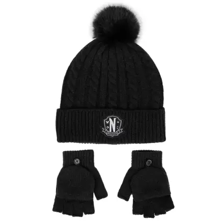 Wednesday Beanie & Rokavice Set Nervermore termékfotója