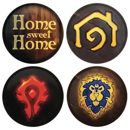 World of Warcraft Podstavki 4-Pack Tiskani kovinski fotografija izdelka