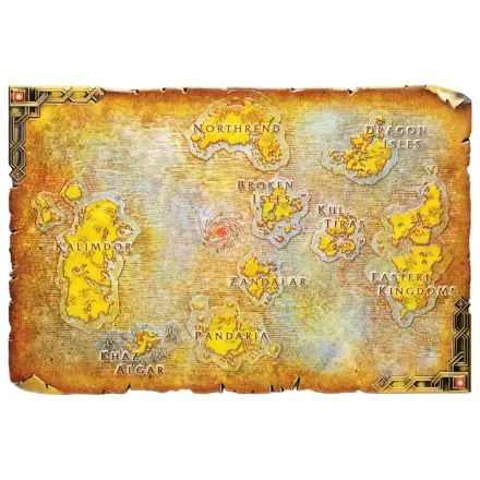 World of Warcraft replika kovinske karte Azeroth, omejena izdaja, 12 x 18 cm fotografija izdelka